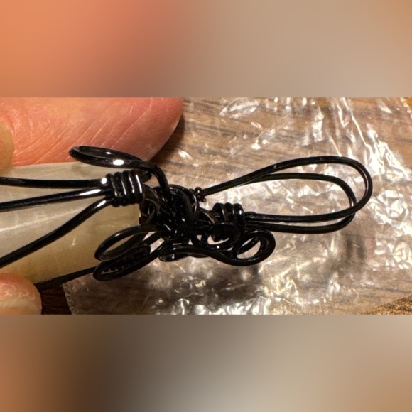 Beautiful Moonstone pendant in a black wrap (jewelers grade wire) - Picture 7 of 16